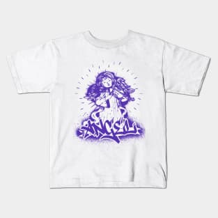 Angel with violin music instrument graffiti Kids T-Shirt